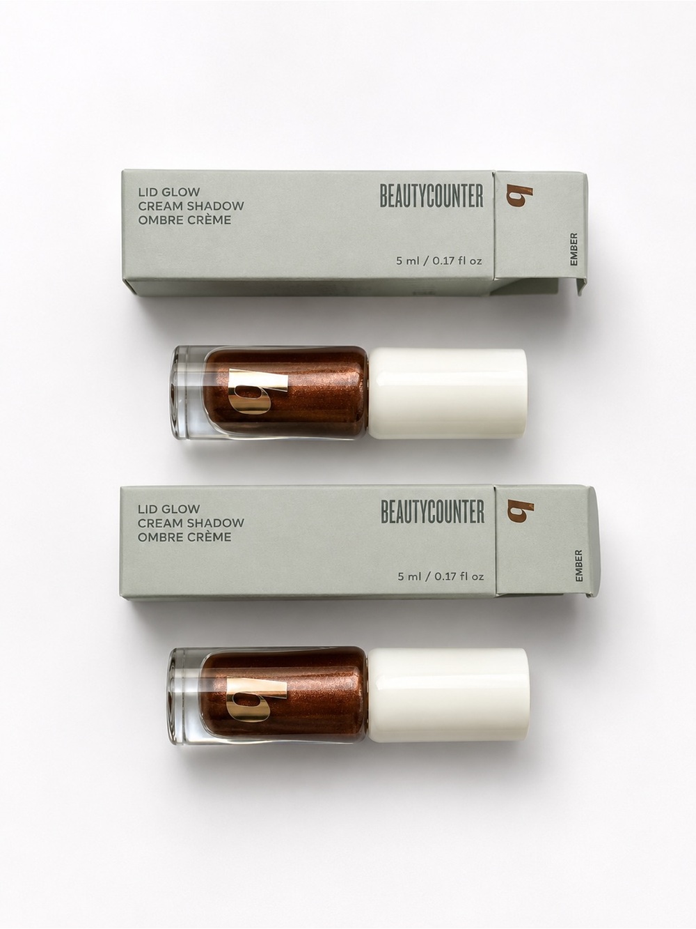 Beautycounter Lid Glow Cream Shadow Ember Set of 2 NIB Discontinued